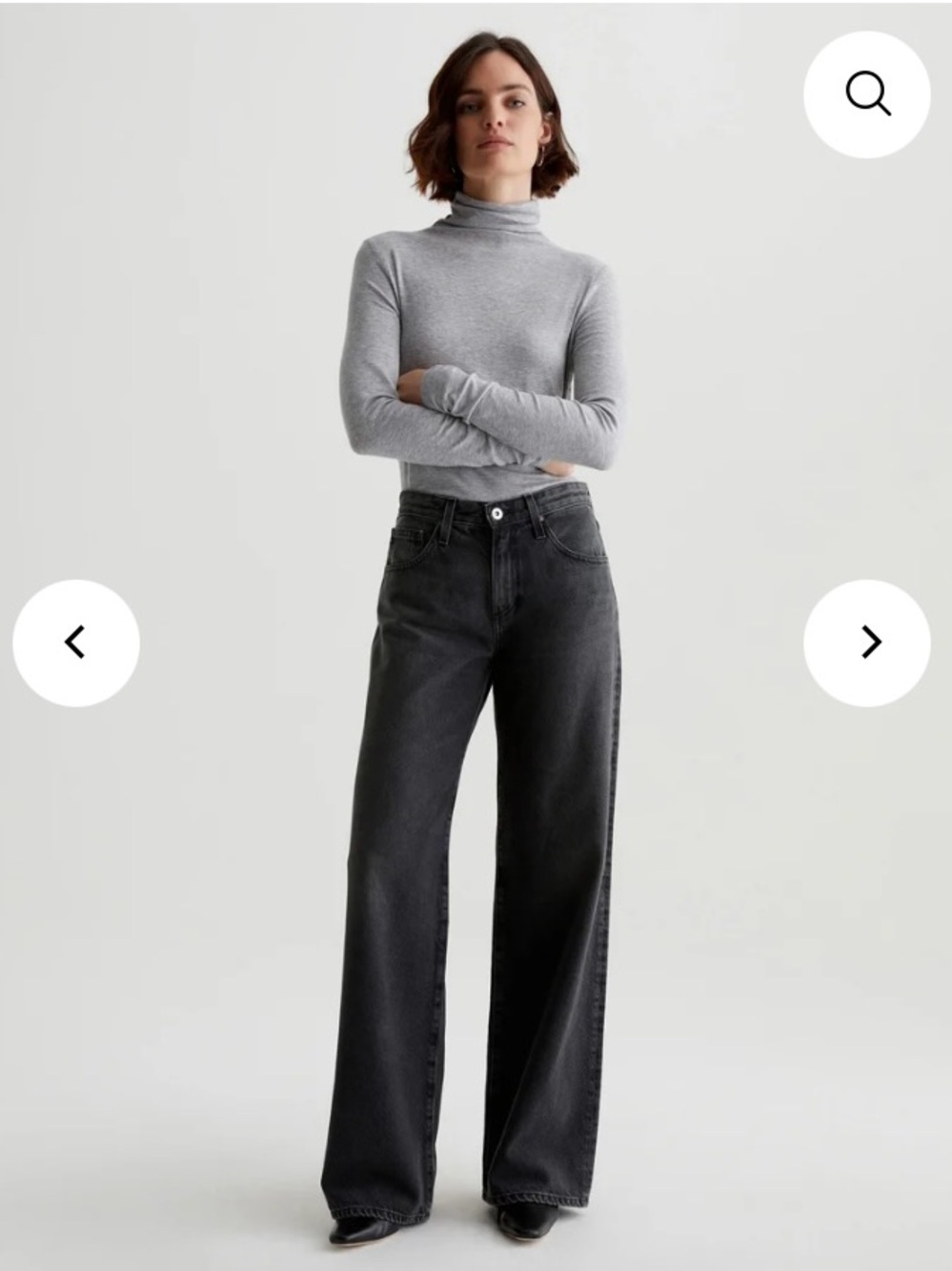 AG Adriano Goldschmied Adria Low-Rise Wide-Leg Jeans Size 29